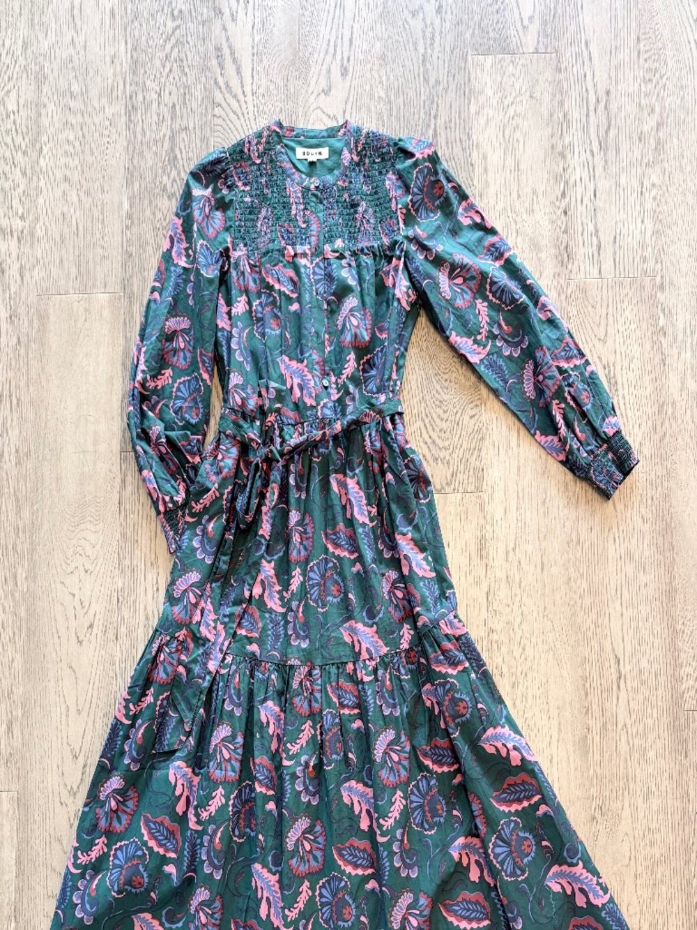 Boden Floral Smocked Wasit Maxi Dress, Size 8
